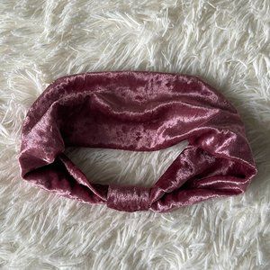 Pink Velvet Headband / Neck Scarf